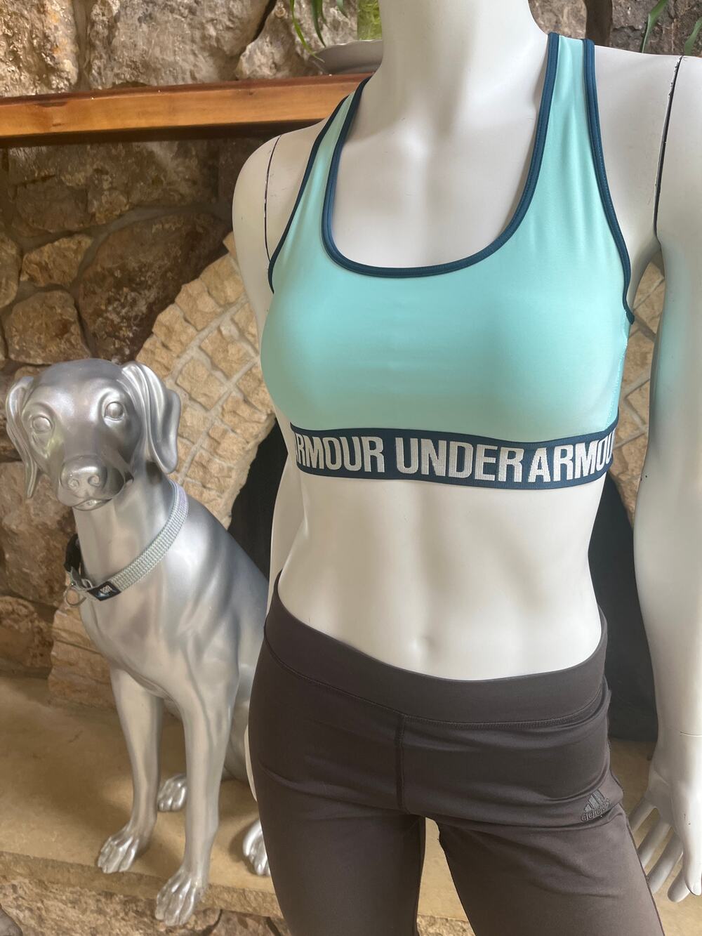 Under Armour Blue Compression Racerback Sports Bra Women's Size M